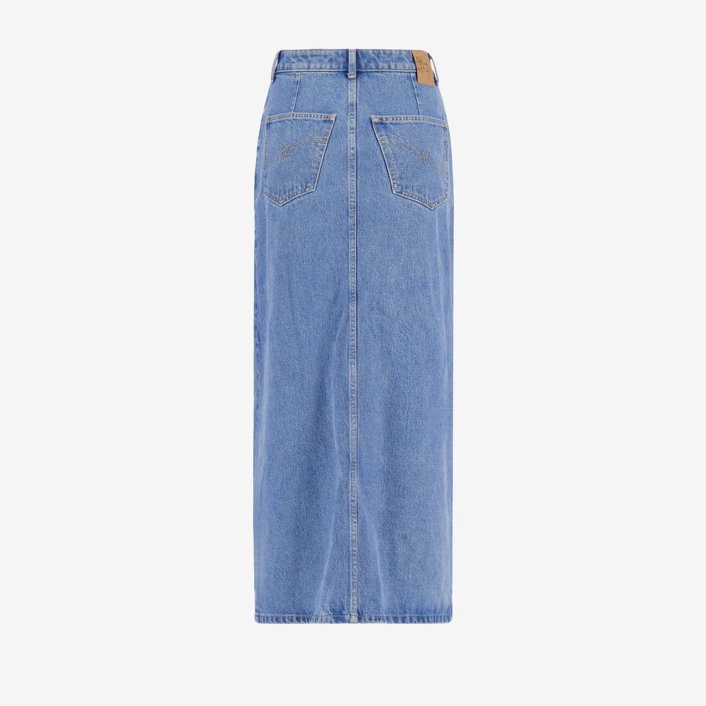 The CS X Kontakt Button-Down Maxi Denim Skirt