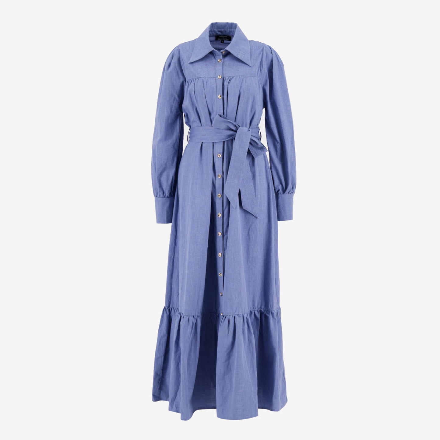 Blue Poplin Maxi Dress