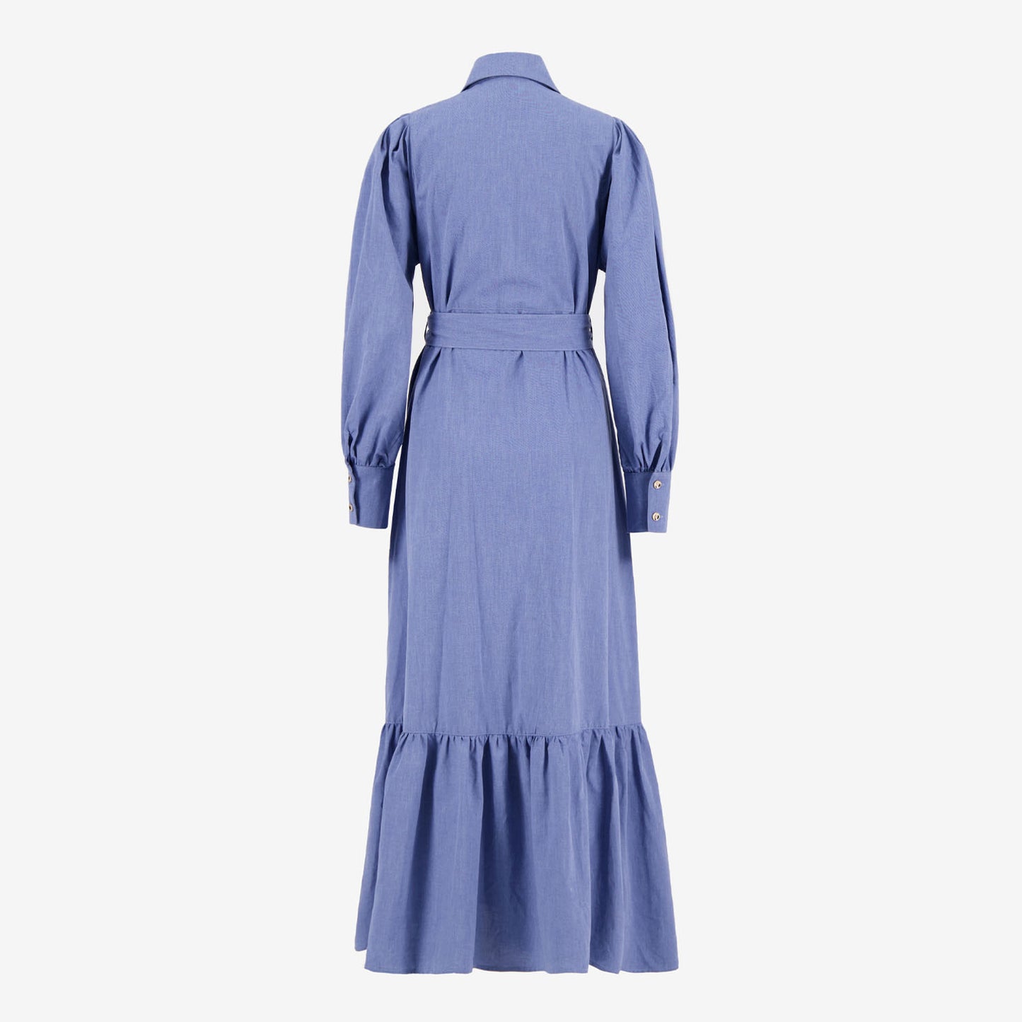 Blue Poplin Maxi Dress