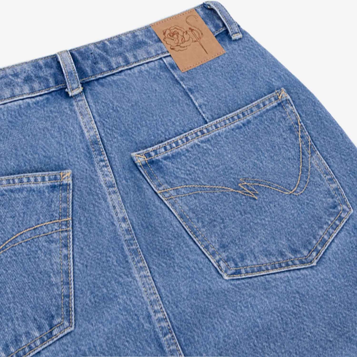 The CS X Kontakt Button-Down Maxi Denim Skirt