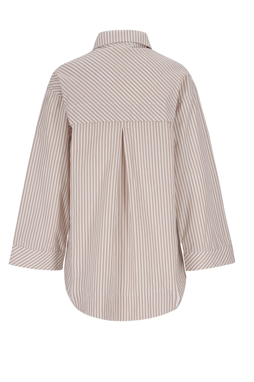 Striped Essential Shirt (Beige)