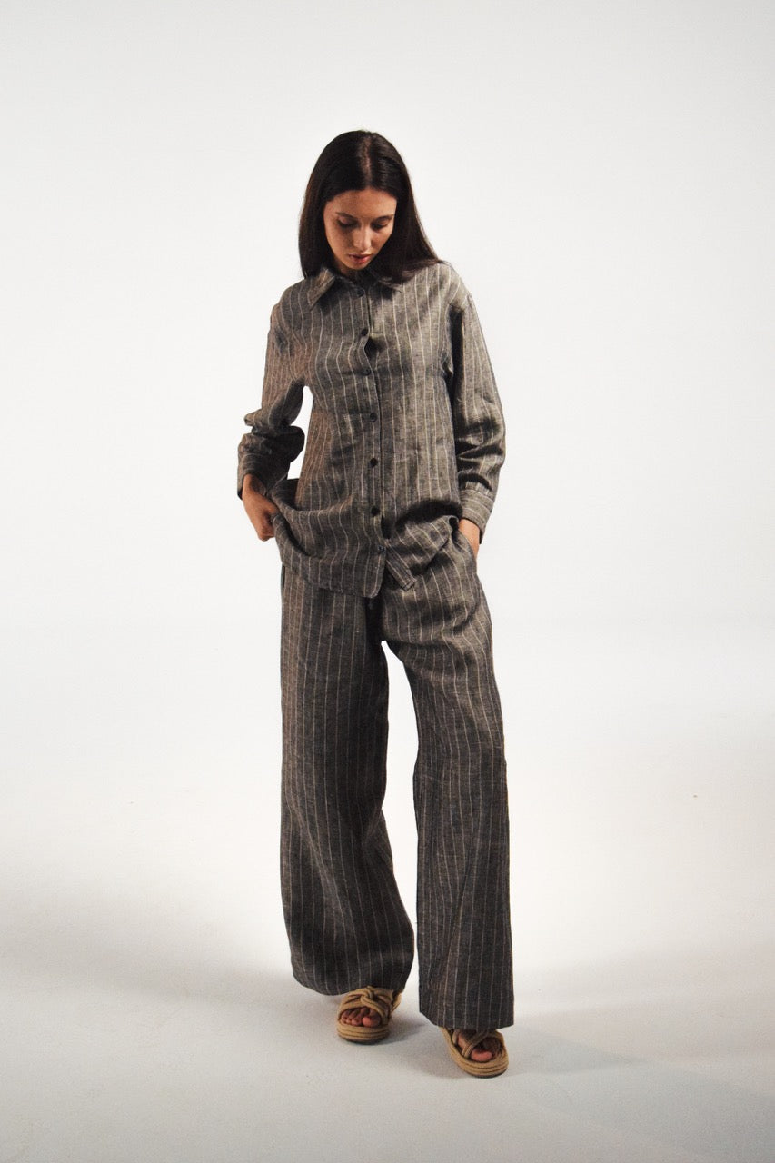 Striped Linen Pants