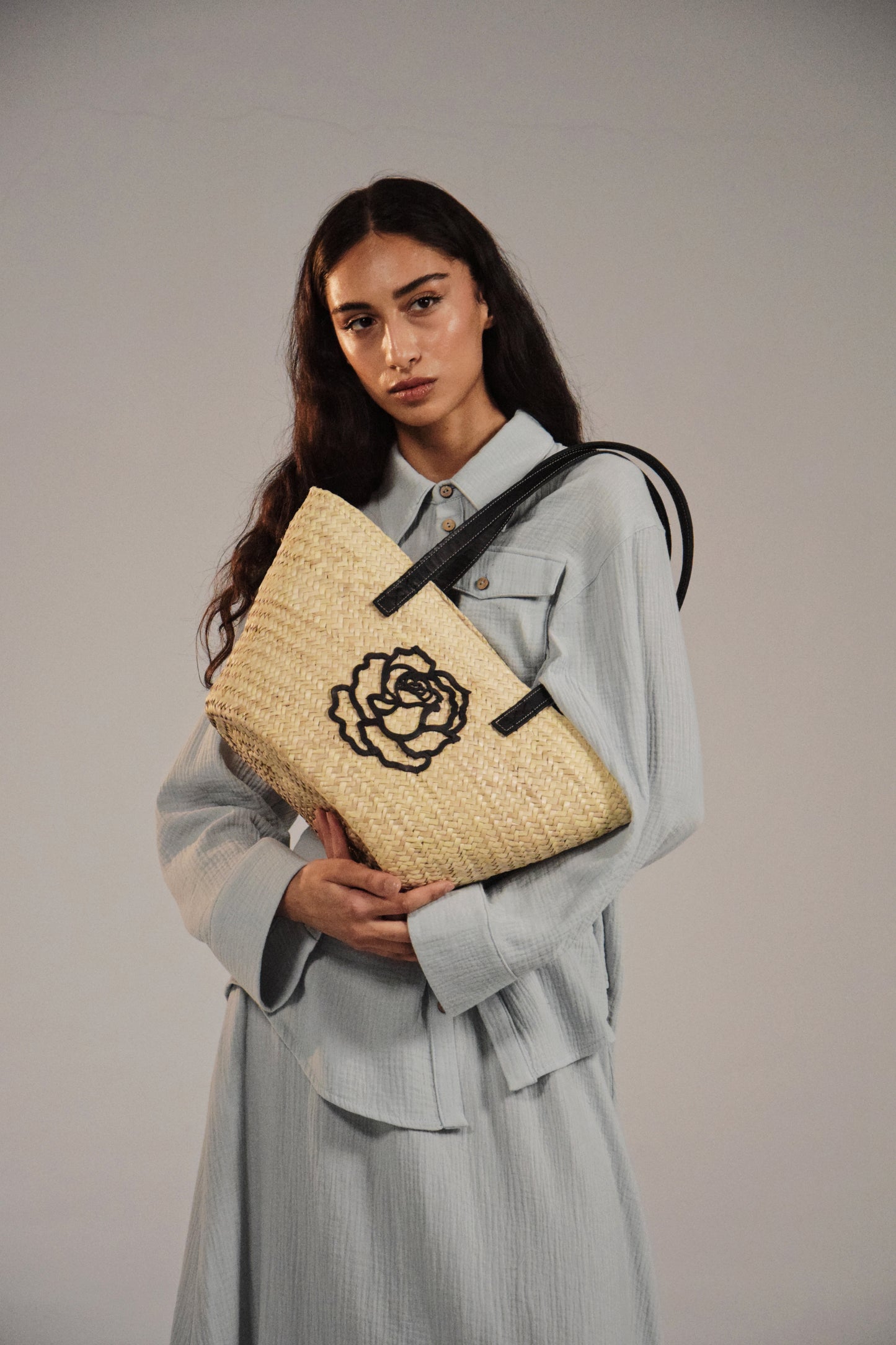 The Midi Signature Basket Bag