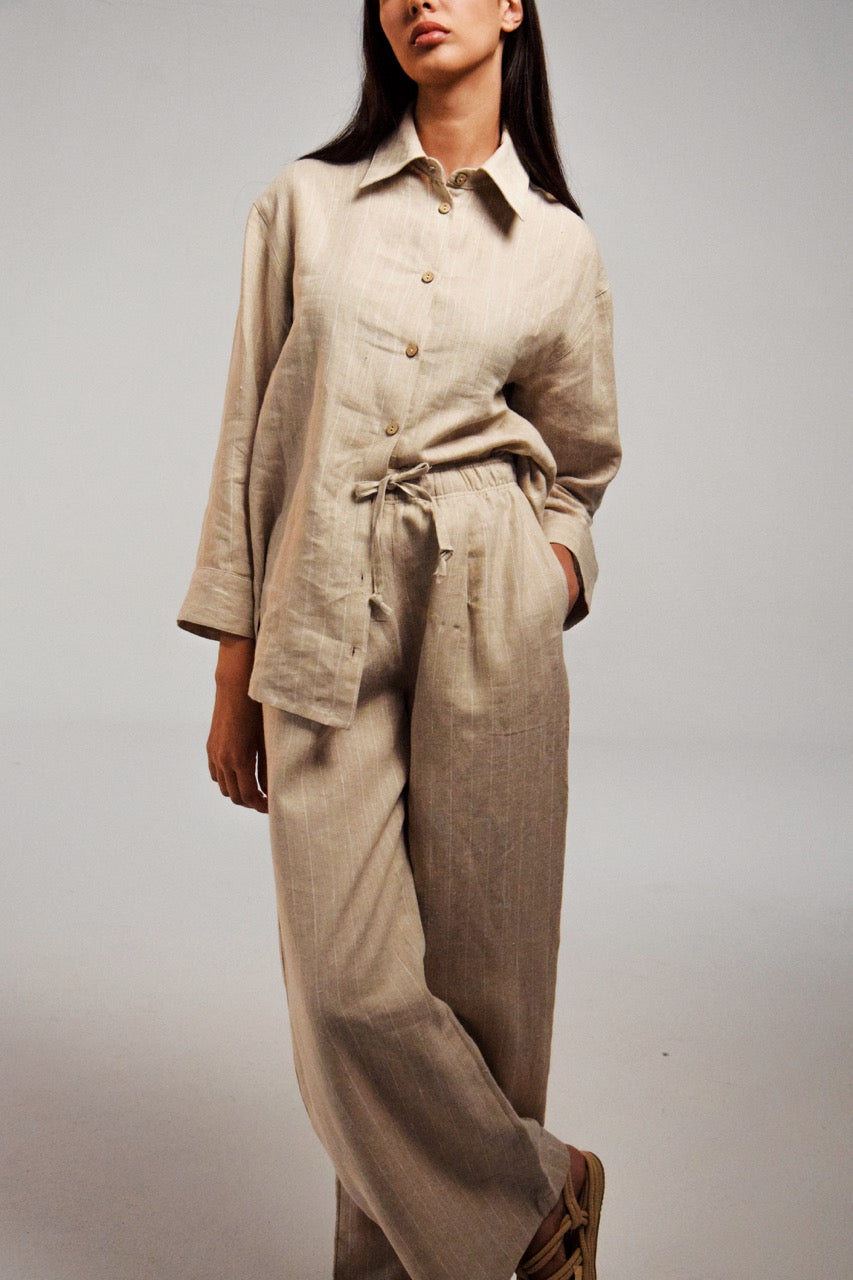 Striped Linen Pants