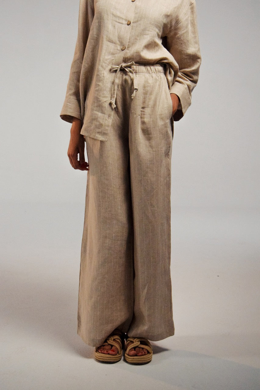 Striped Linen Pants