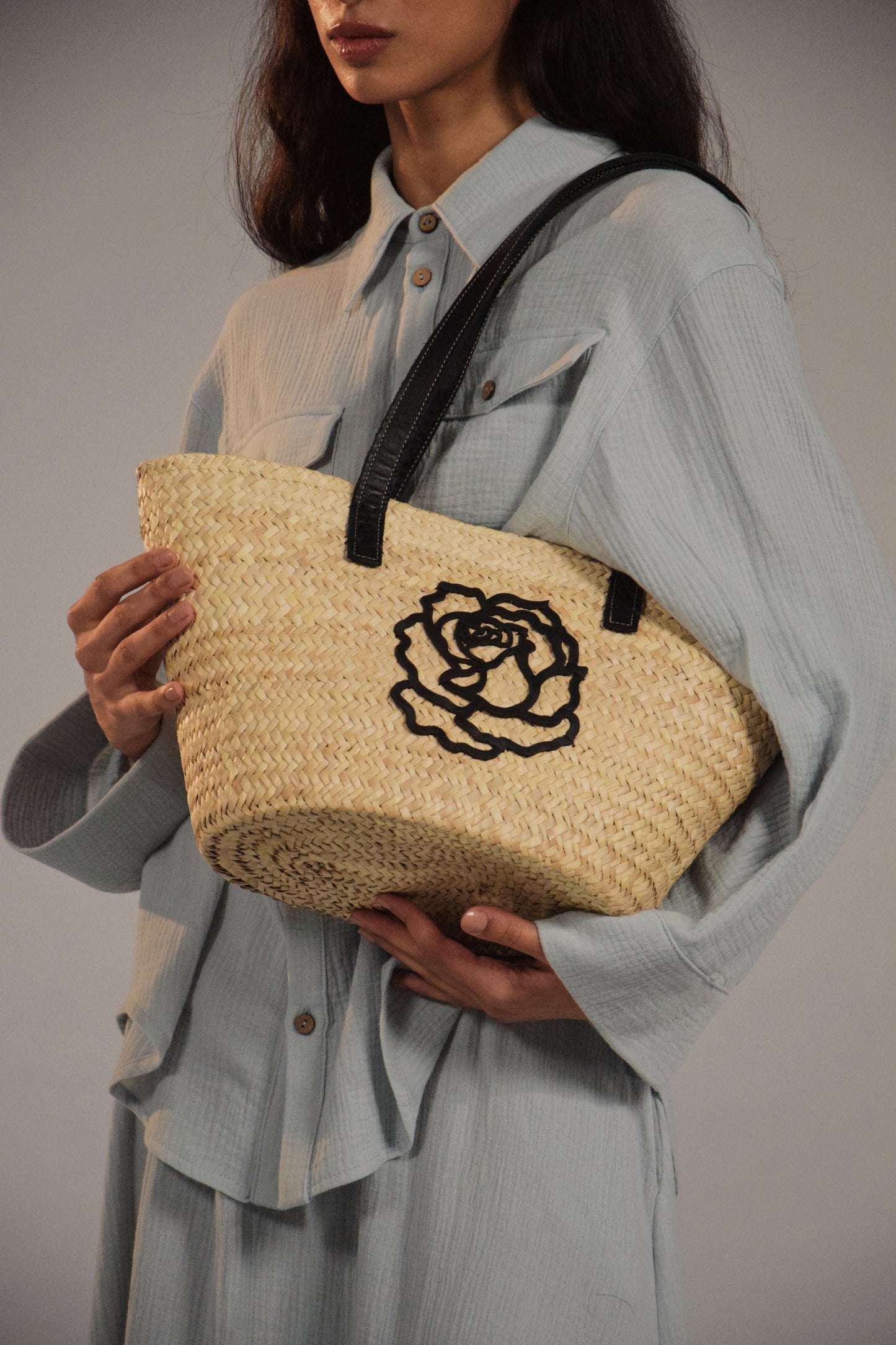 The Midi Signature Basket Bag