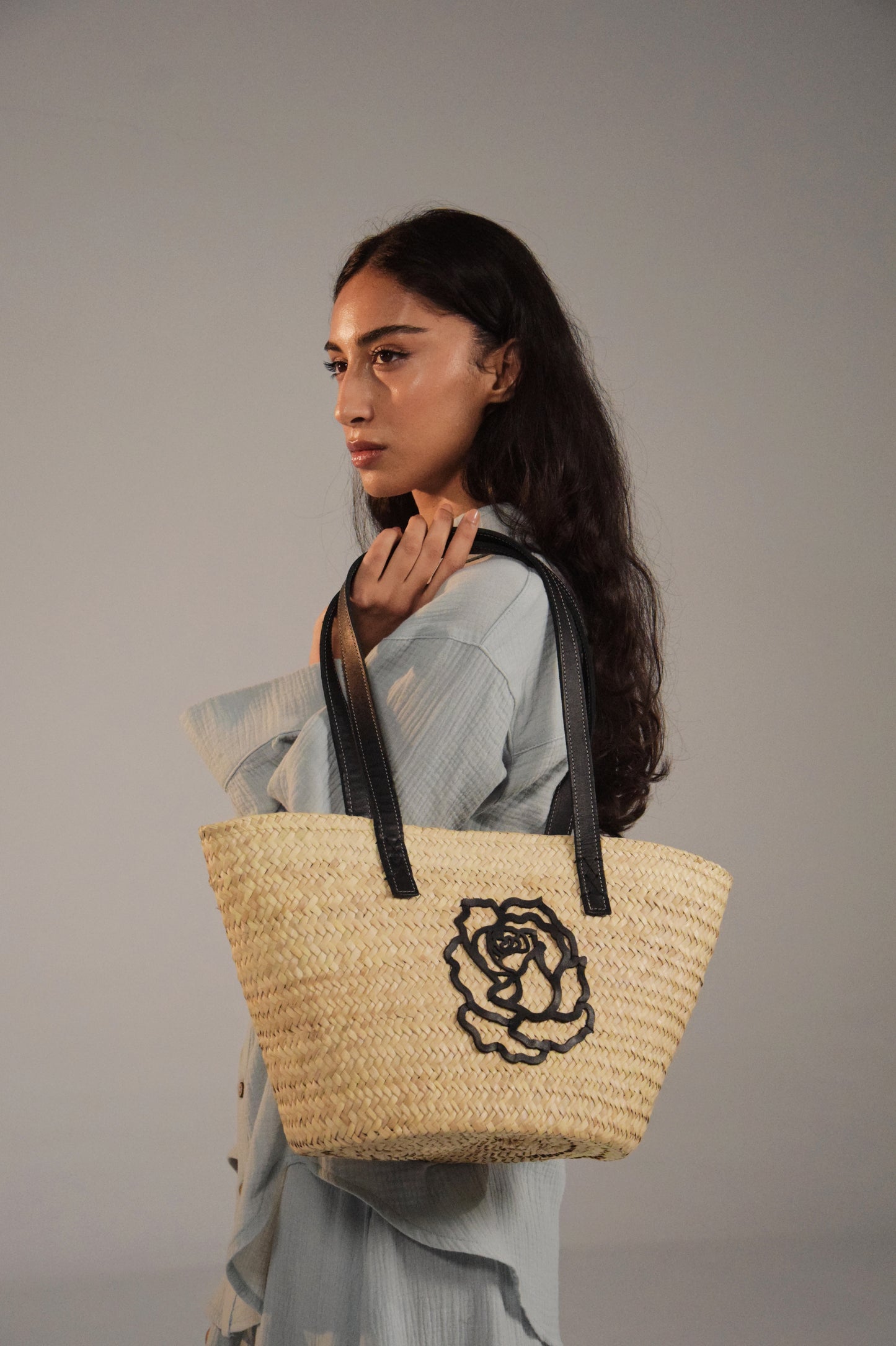 The Midi Signature Basket Bag