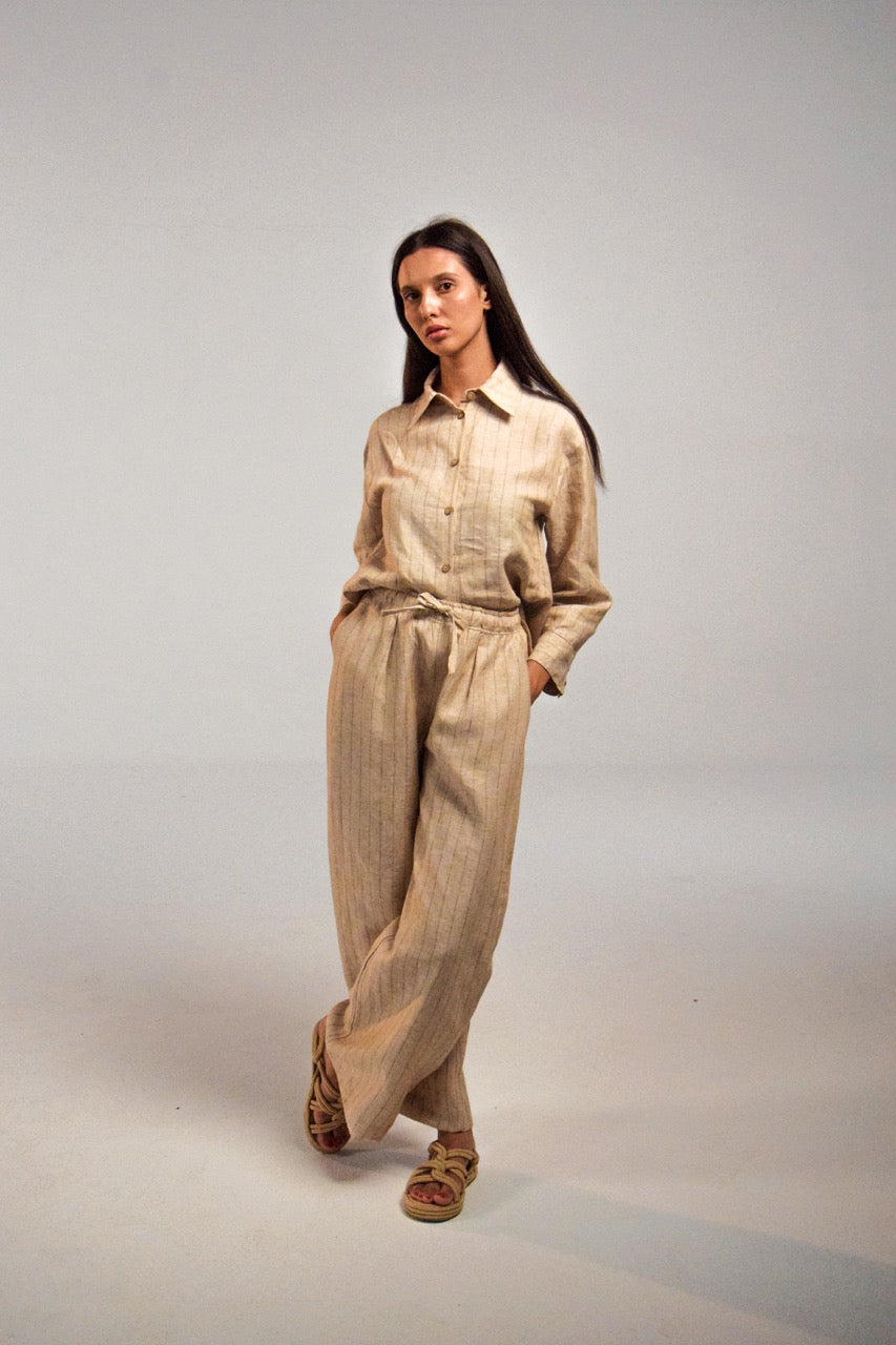 Striped Linen Pants
