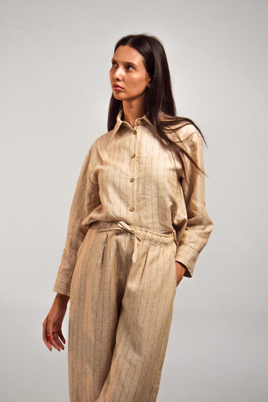 Striped Linen Pants
