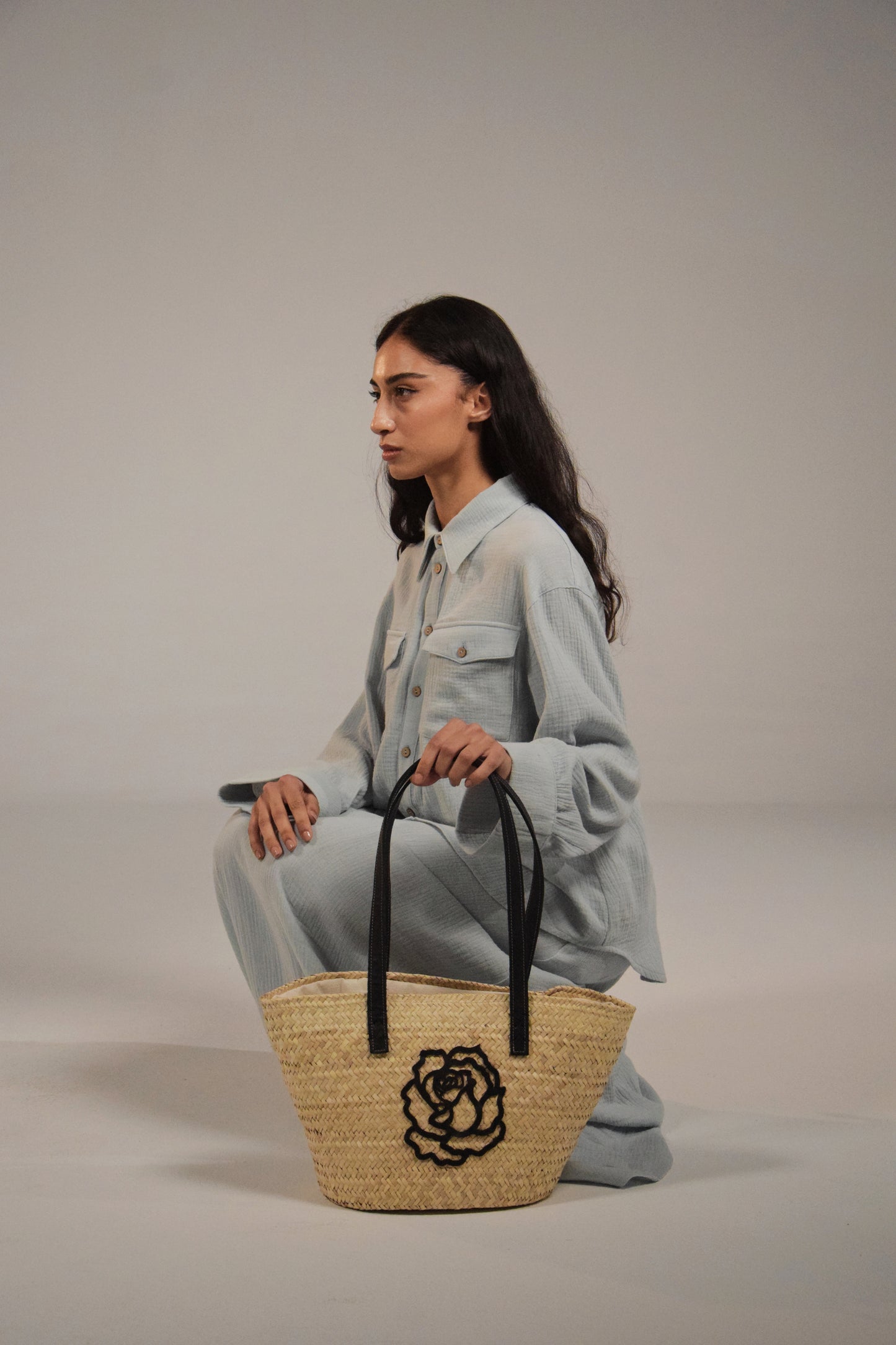 The Midi Signature Basket Bag