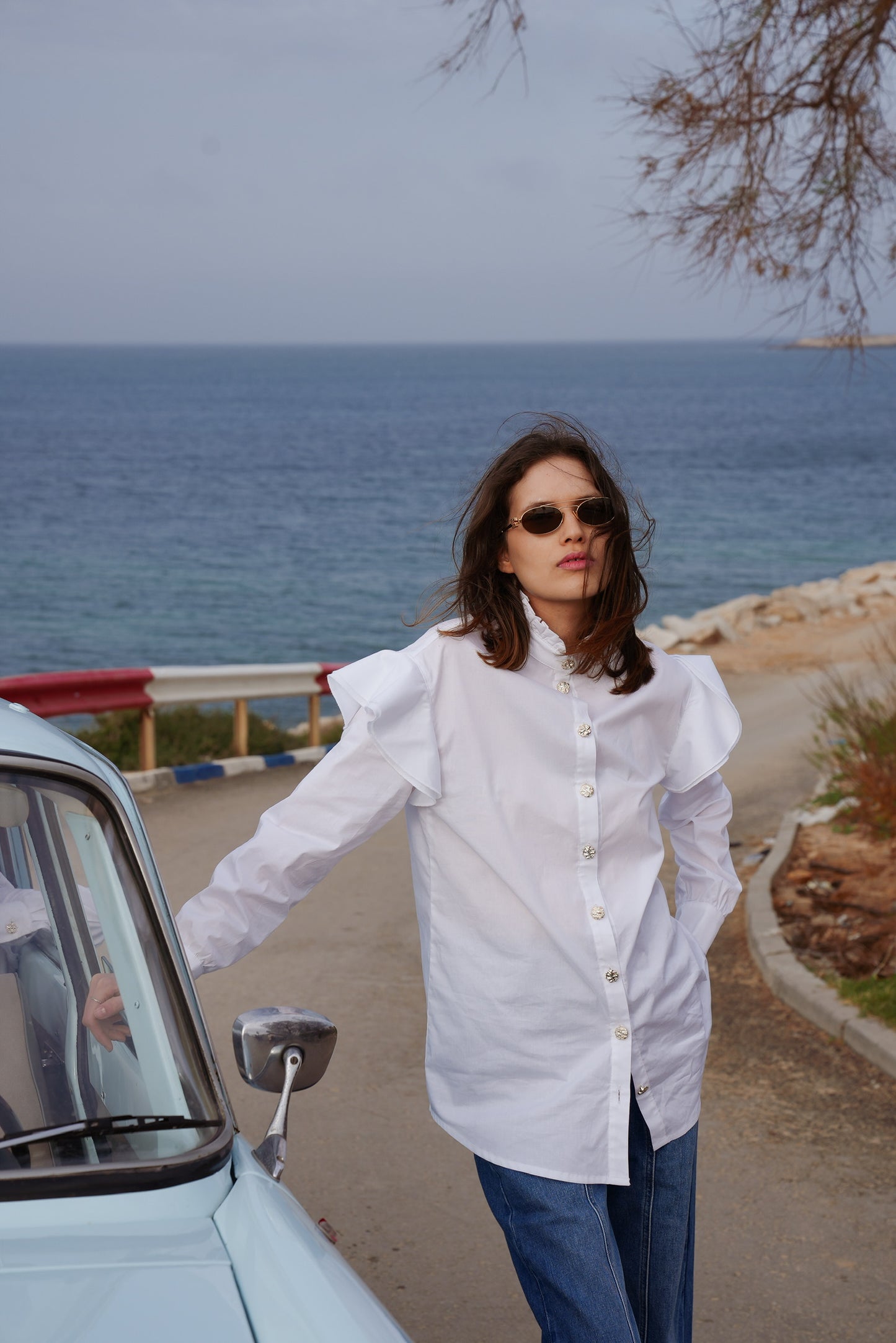 Ruffles White Shirt