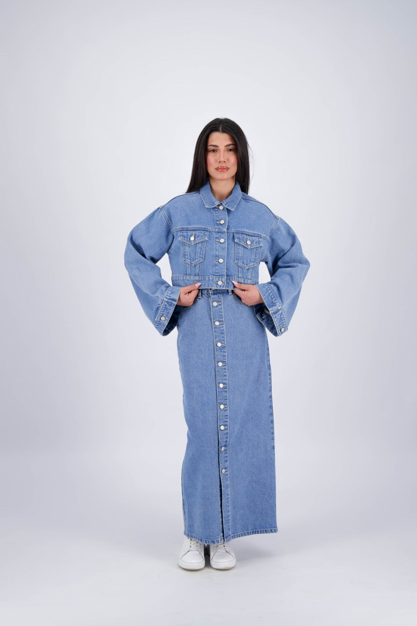 The CS X Kontakt Cropped Denim Jacket