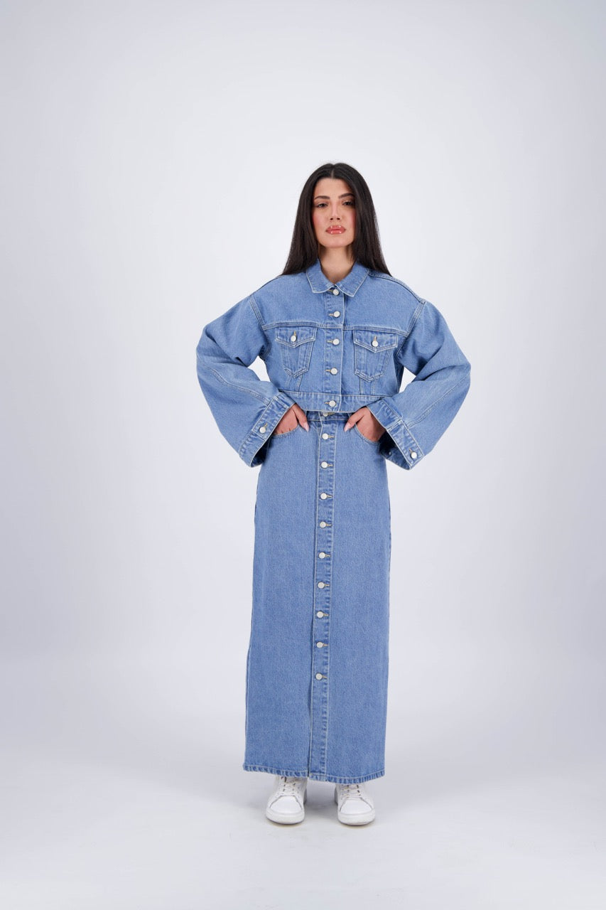 The CS X Kontakt Cropped Denim Jacket