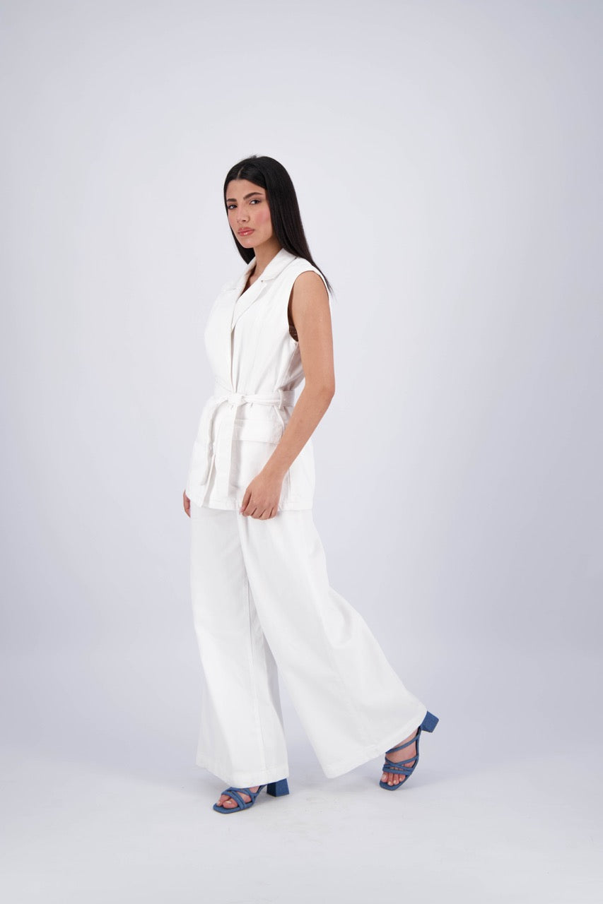 CS X Kontakt Sleeveless Crossover Blazer