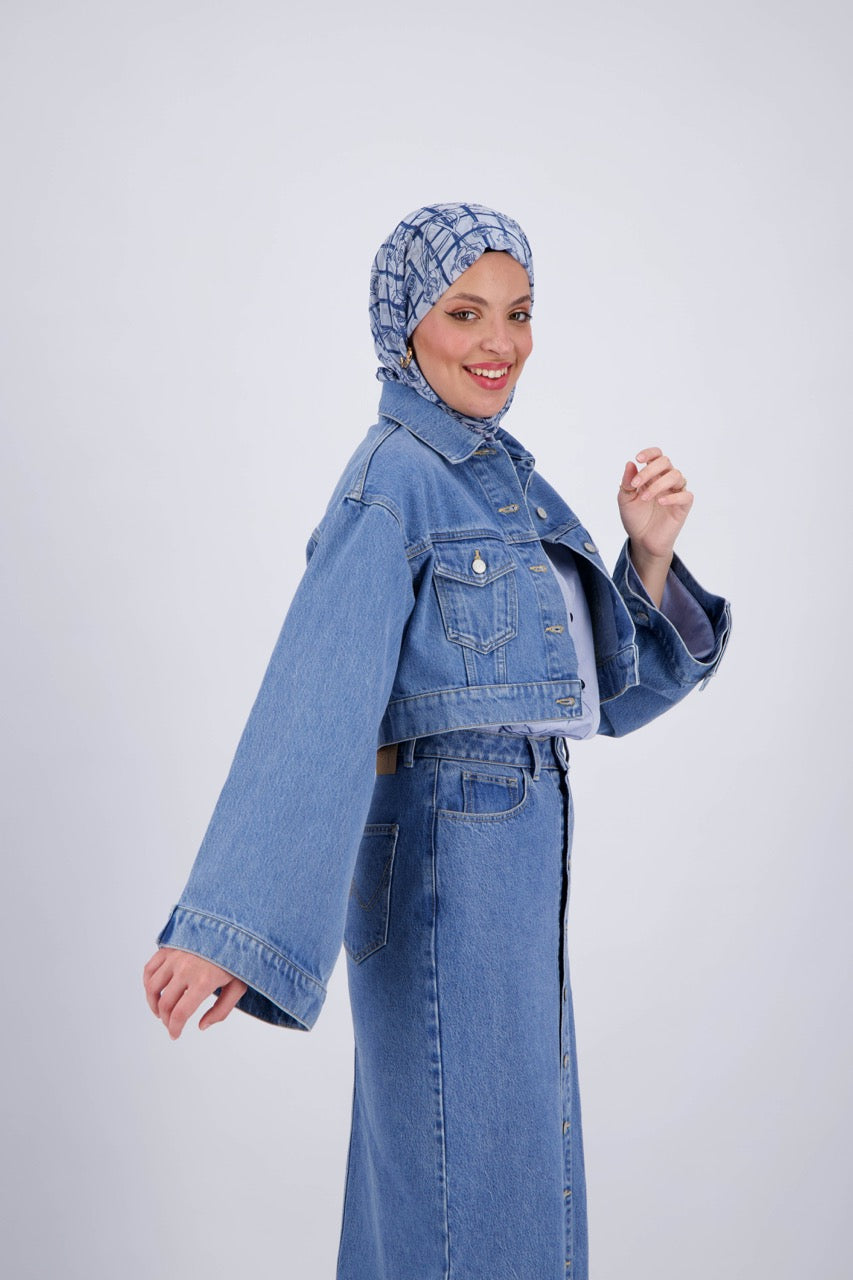 The CS X Kontakt Cropped Denim Jacket