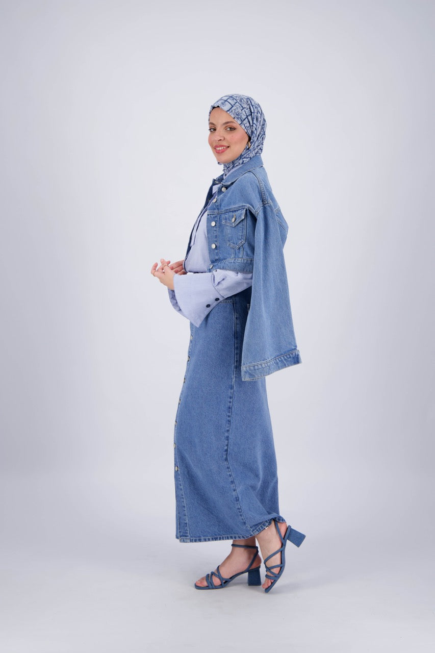 The CS X Kontakt Cropped Denim Jacket