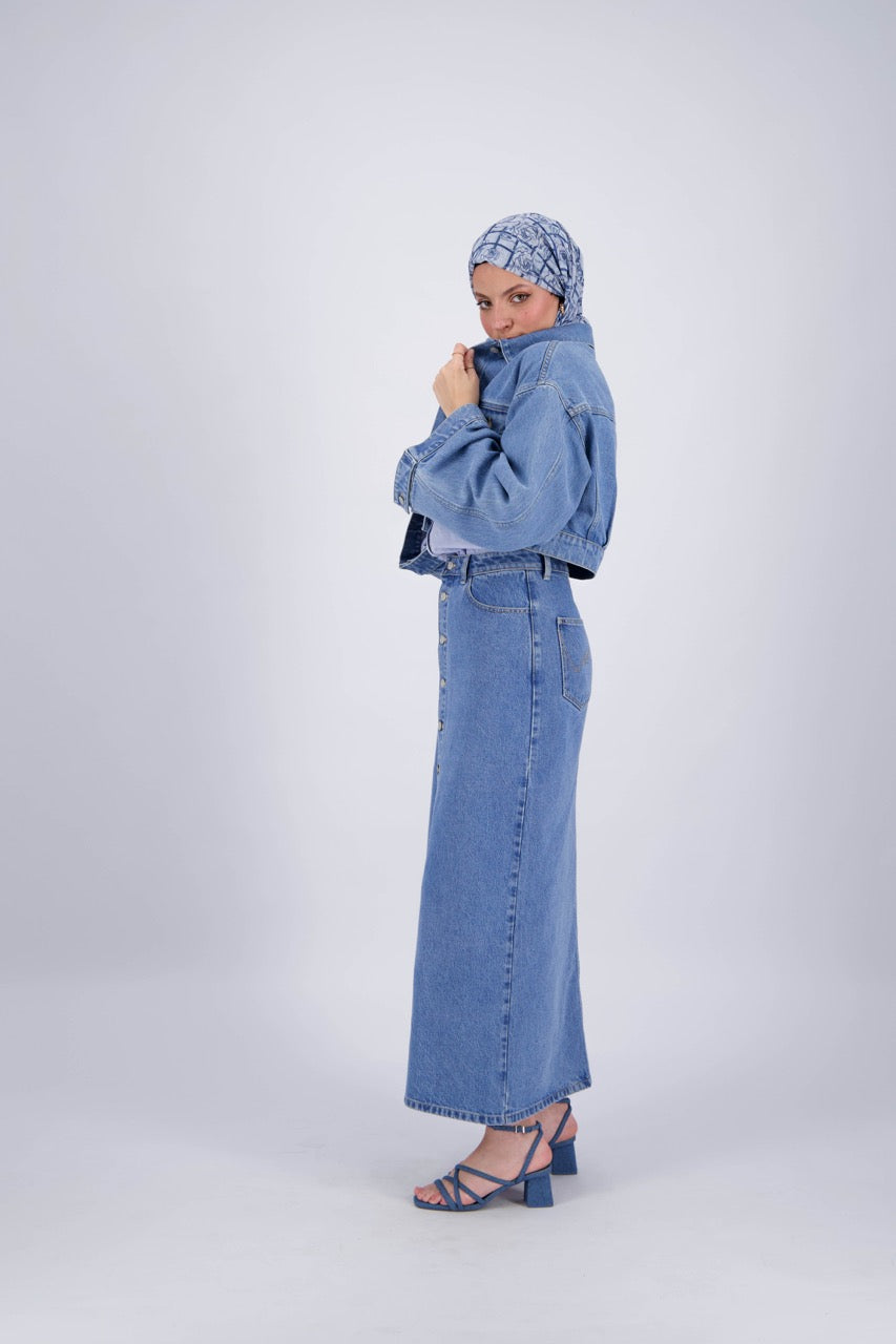 The CS X Kontakt Cropped Denim Jacket
