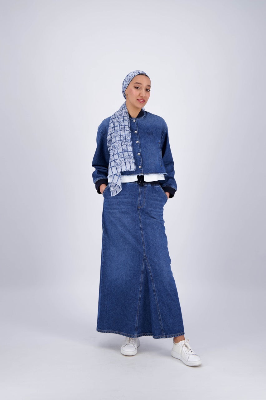 The CS X Kontakt Maxi Denim Skirt