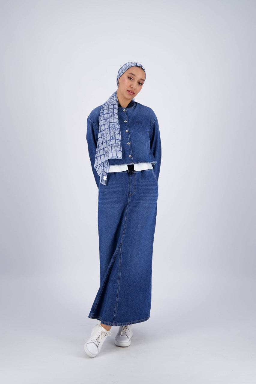 The CS X Kontakt Maxi Denim Skirt