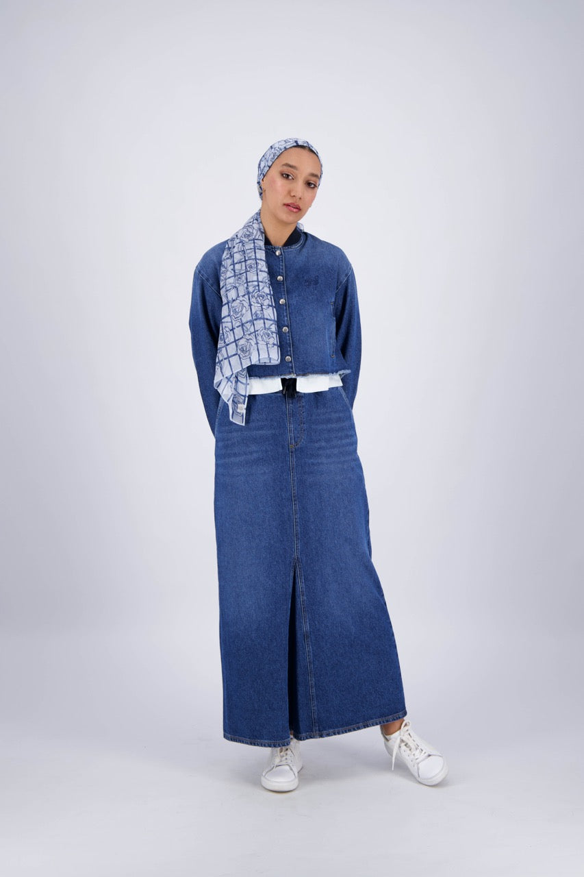 The CS X Kontakt Maxi Denim Skirt