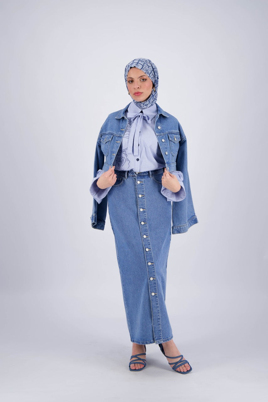 The CS X Kontakt Cropped Denim Jacket