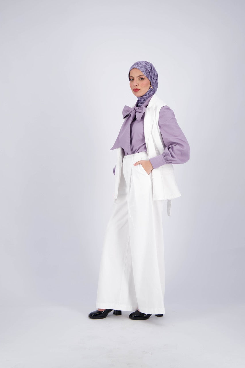 CS X Kontakt Sleeveless Crossover Blazer