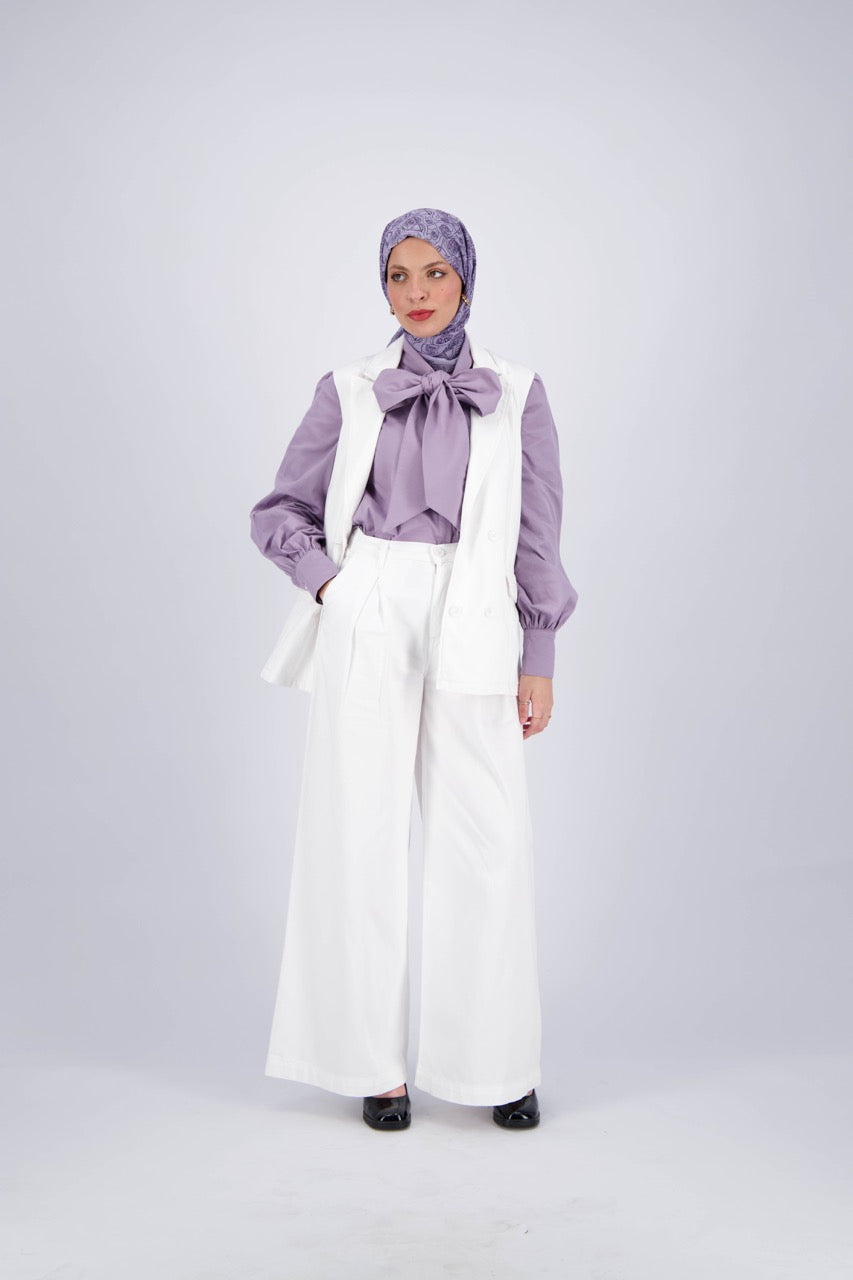 CS X Kontakt Sleeveless Crossover Blazer