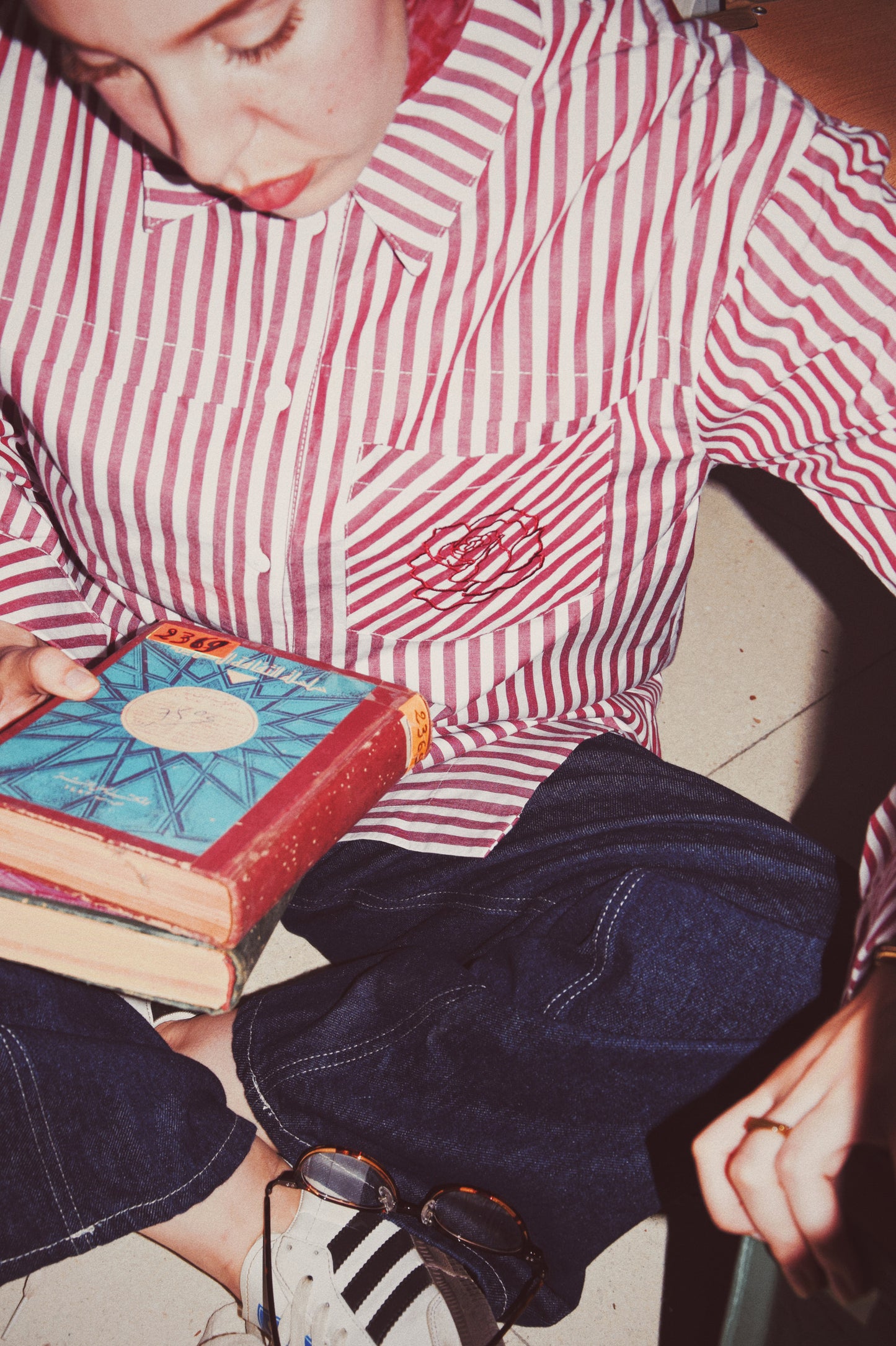 Striped Essential Shirt (Burgundy)