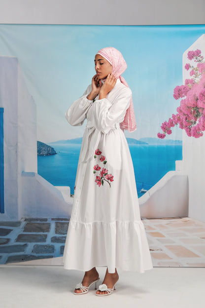 Bougainvillea Field White Dress