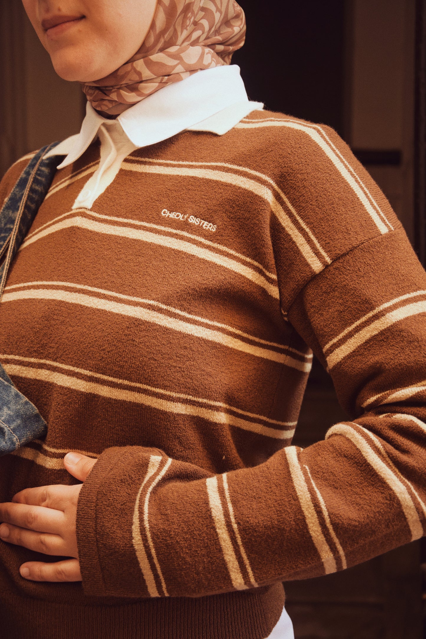 The Soft Stripes Sweatshirt (Brown X Beige)