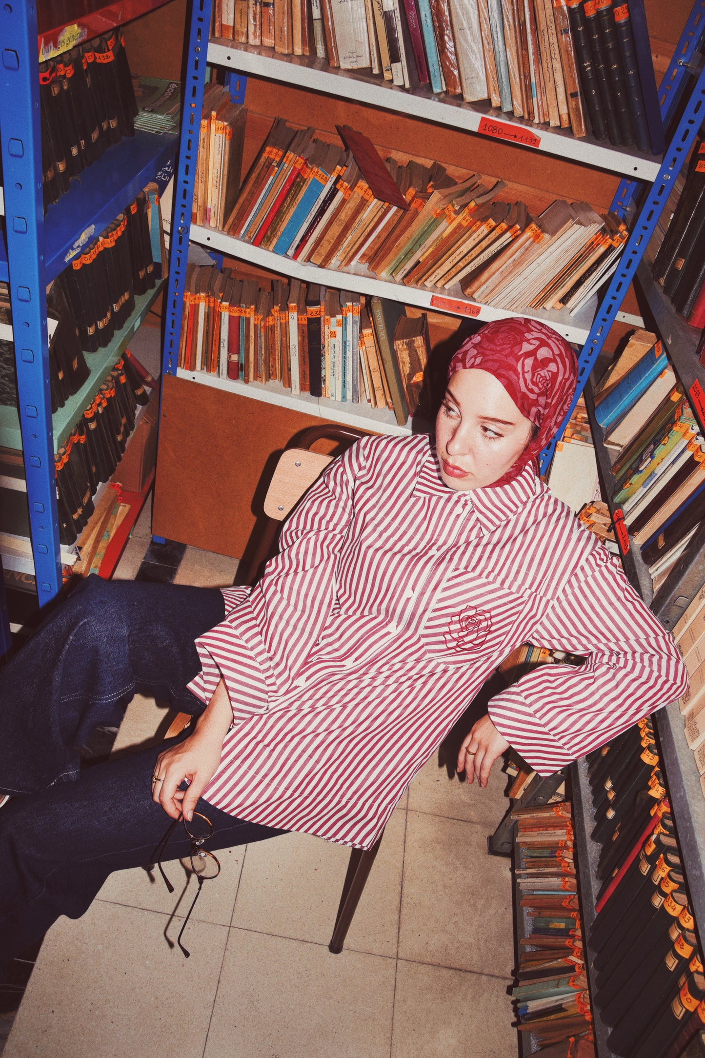 Striped Essential Shirt (Burgundy)