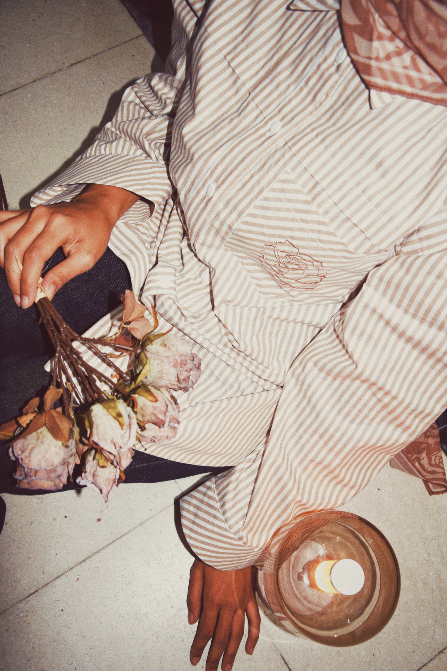 Striped Essential Shirt (Beige)