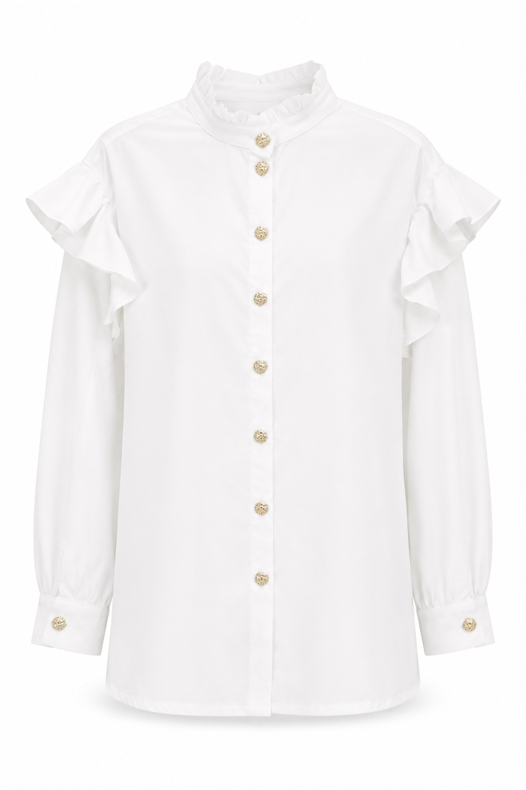 Ruffles White Shirt