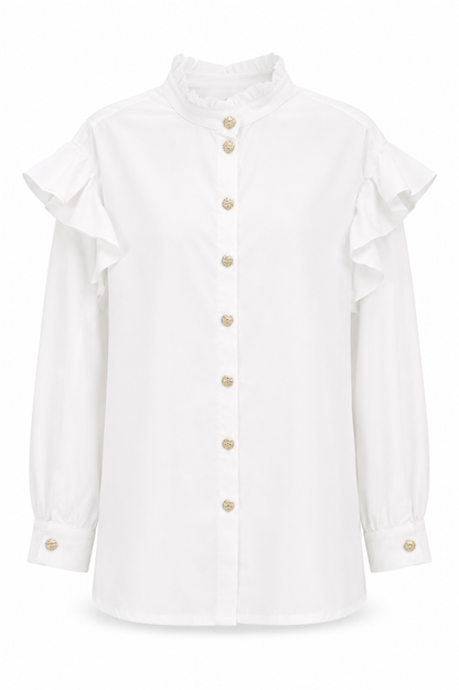 Ruffles White Shirt