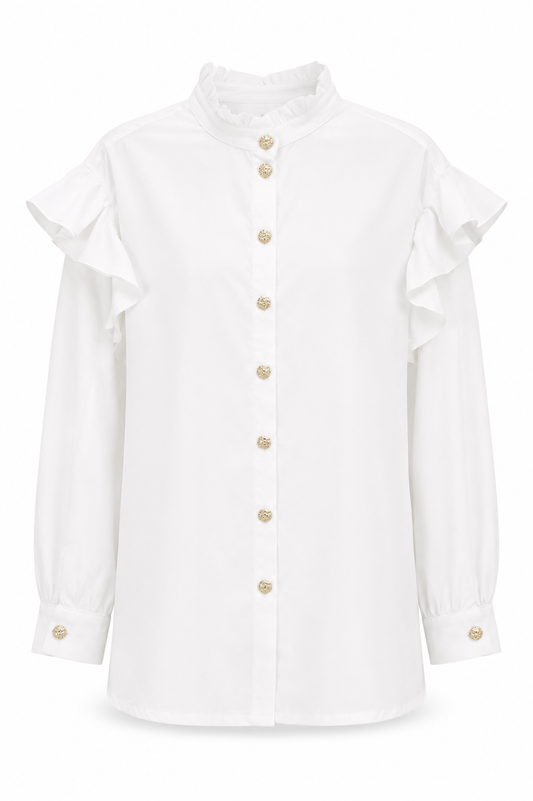 Ruffles White Shirt