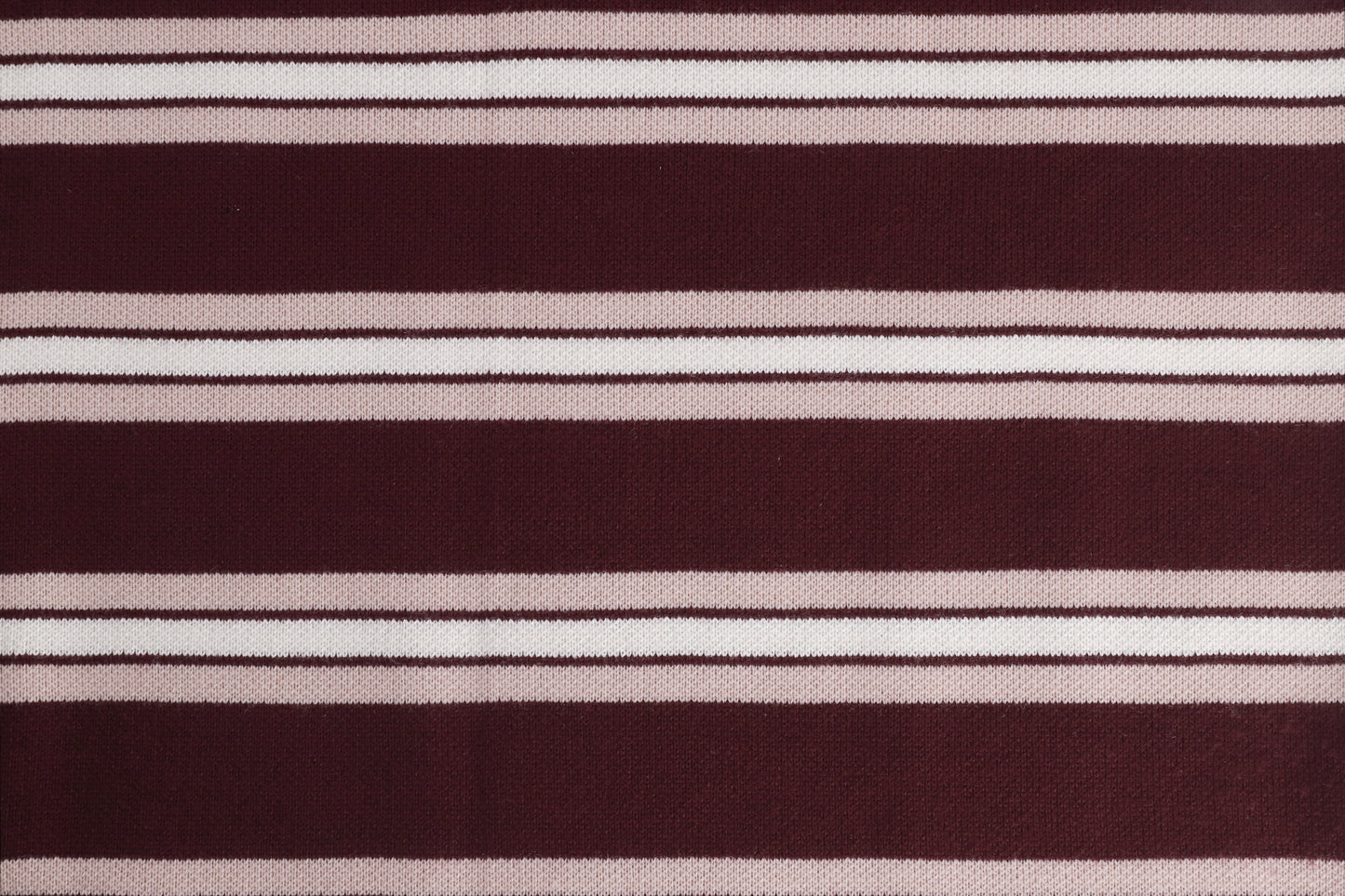 Retro Striped Polo Knit (Burgundy X Pink)