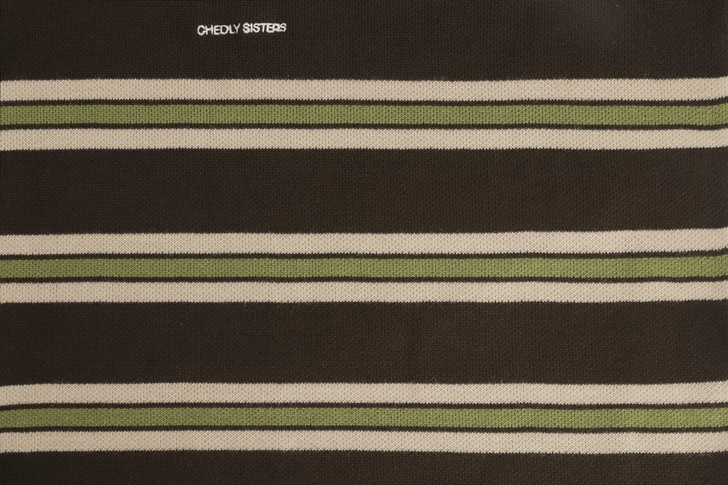 Retro Striped Polo Knit (Brown X Green)