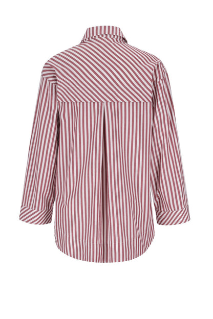 Striped Essential Shirt (Burgundy)