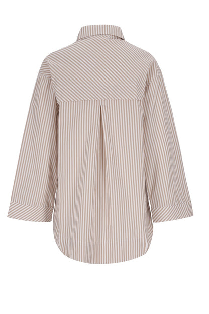 Striped Essential Shirt (Beige)