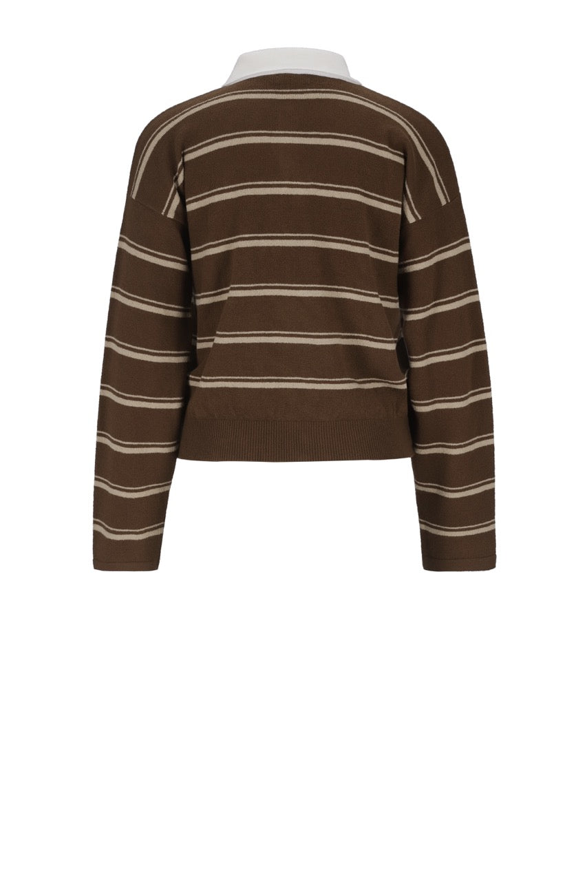The Soft Stripes Sweatshirt (Brown X Beige)