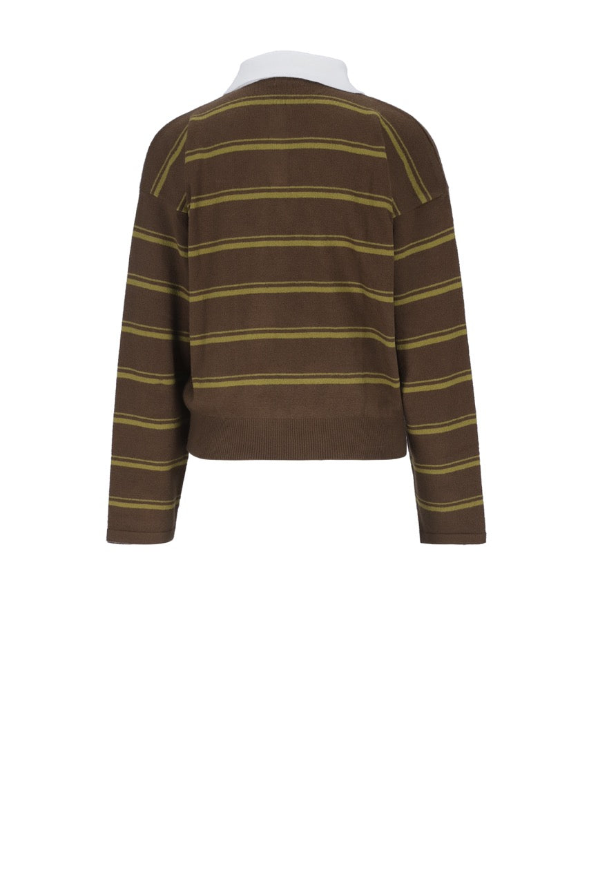 The Soft Stripes Sweatshirt (Brown X Green)