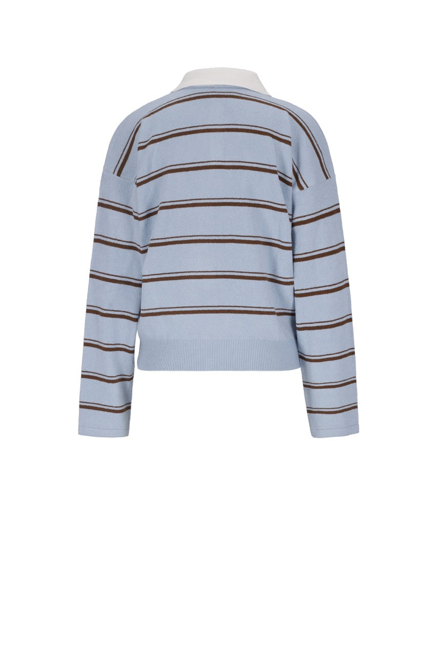 The Soft Stripes Sweatshirt (Blue X Brown)