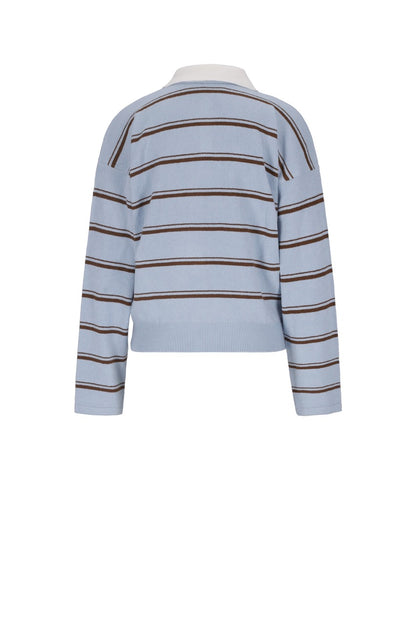 The Soft Stripes Sweatshirt (Blue X Brown)