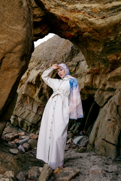 CS Signature Ivory Denim Dress