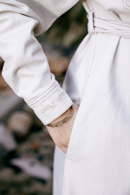 CS Signature Ivory Denim Dress