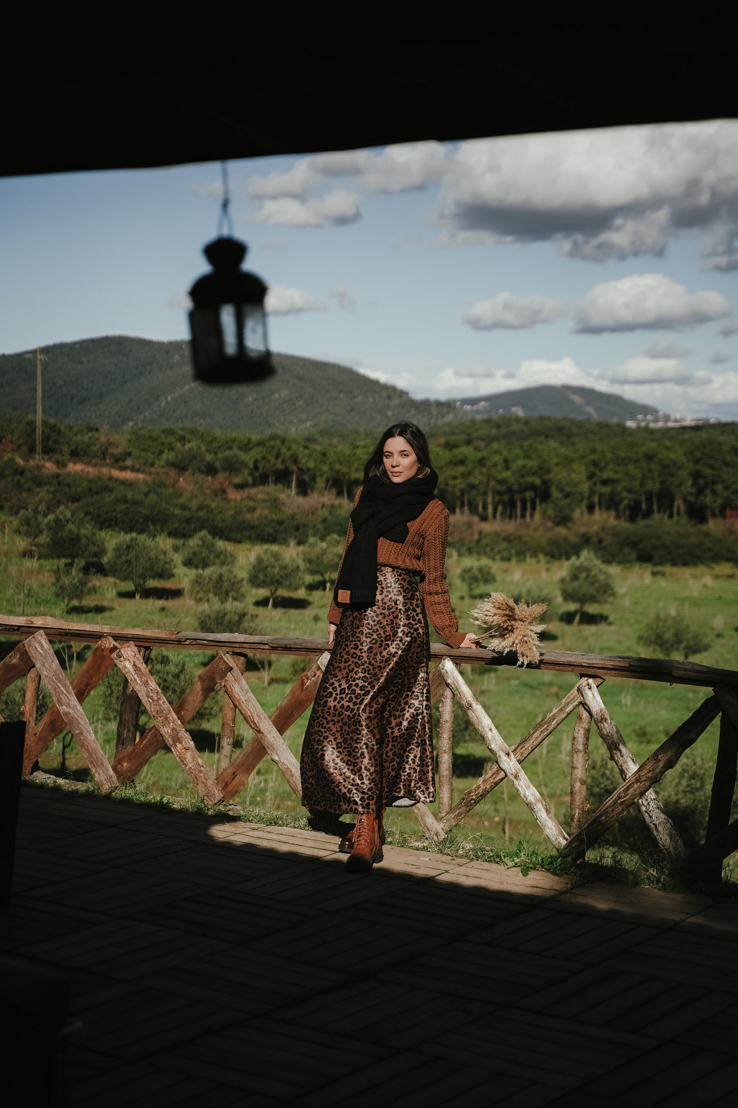 Animal Print Satin Skirt