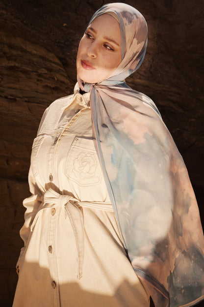 CS Signature Ivory Denim Dress