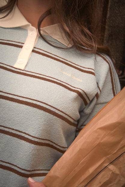 The Soft Stripes Sweatshirt (Blue X Brown)