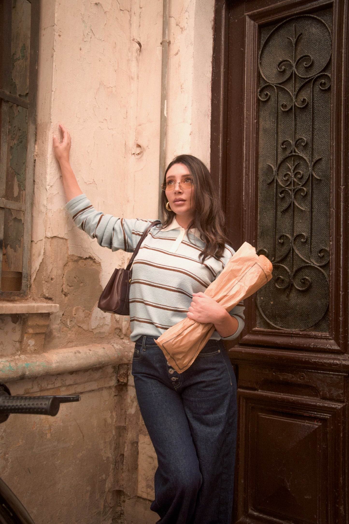 The Soft Stripes Sweatshirt (Blue X Brown)