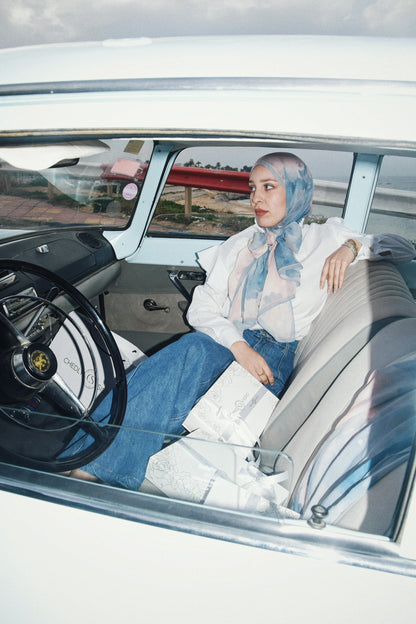 Panelled Denim Maxi Skirt